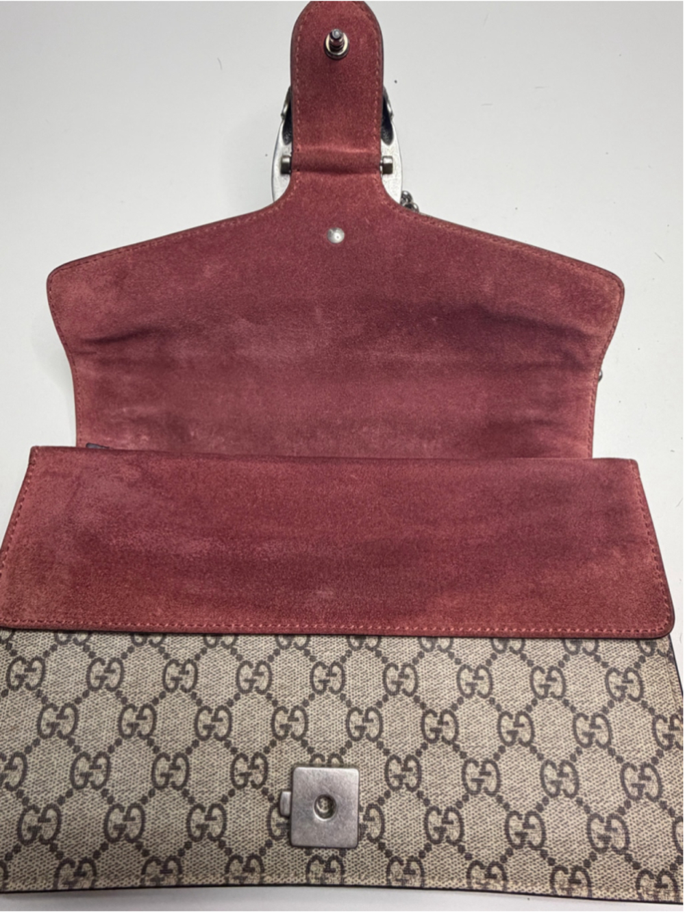 Women's Gucci Dionysus GG Supreme Floral Shoulder Bag One Size Beige/Pink - Picture 8 of 11